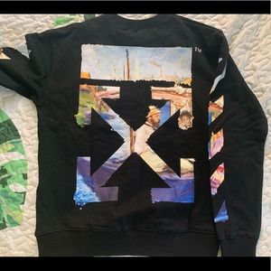 Off-White Shirts | Off White Monet Oil Painting Arrows Crewneck | Color: Black/Blue | Size: S | Litosfinest's Closet